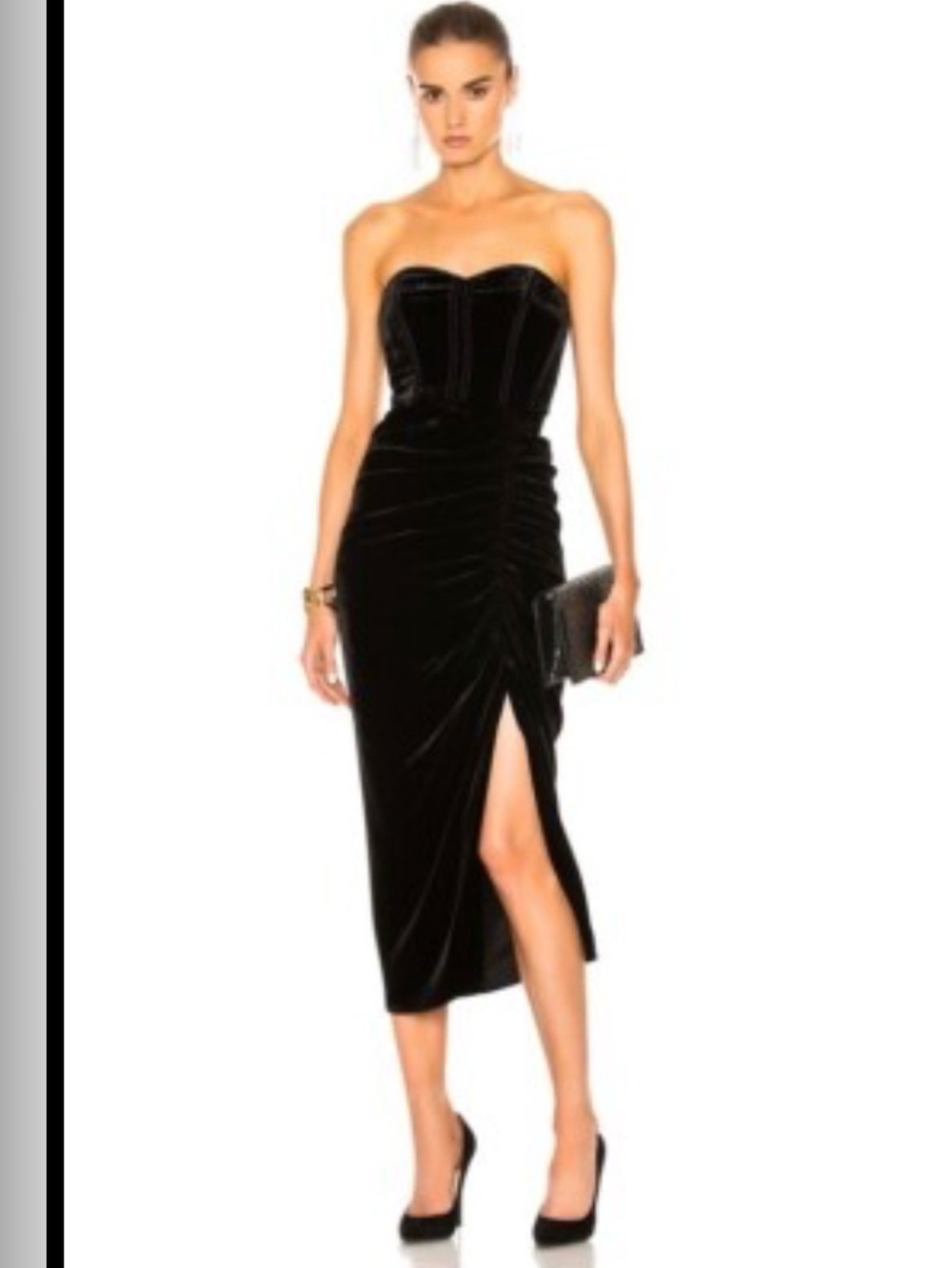 Veronica Beard Black Slip Dress with Sheer Trim velvet strapless worn only once